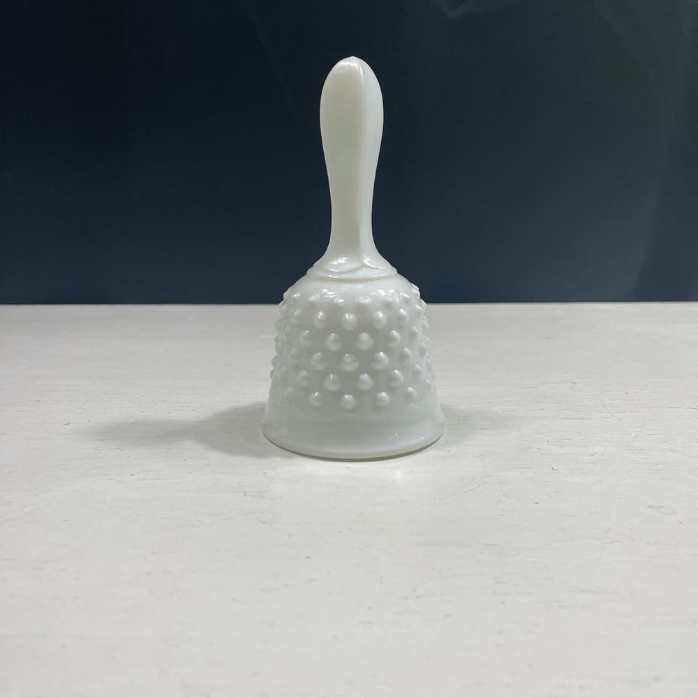 Vintage Milk Glass Hobnail Bell